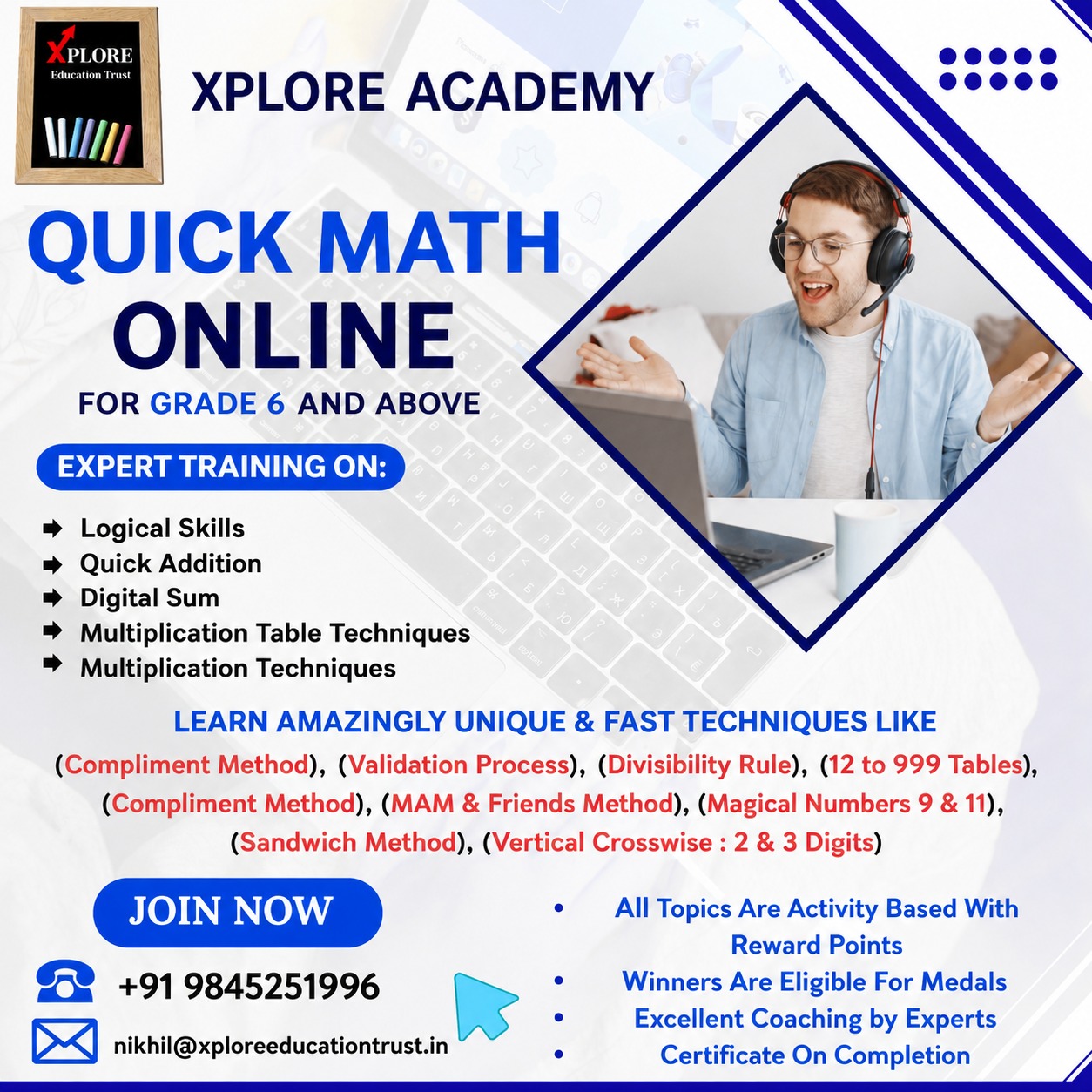 Xplore Education Trust programme poster 8
